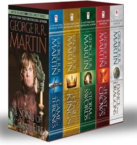 os livros em que a serie foi inspirada  A Song of Ice and Fire de George R. R. Martin